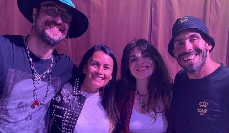 El encuentro entre Gianinna Maradona y Daniel Osvaldo con Tevez
