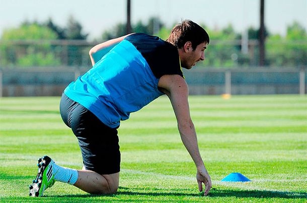 Lionel Messi durante el último entrenamiento