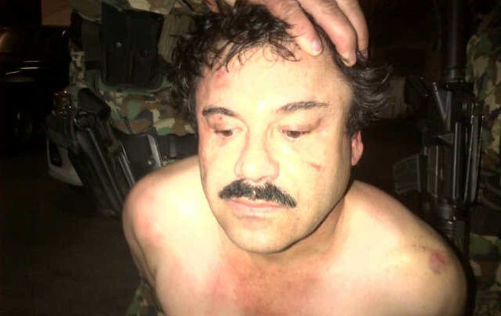 Esta imagen de Guzmán fue tomada por las fuerzas de seguridad de Estados Unidos que lo detuvieron