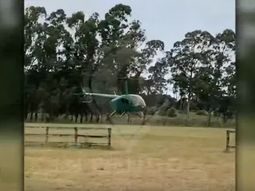 Revelador video: así despegaba el helicóptero con el que le tiraron el cerdo a Álvarez Castillo