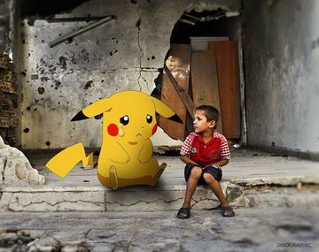 El uso  de Pokémon GO en nenes sirios