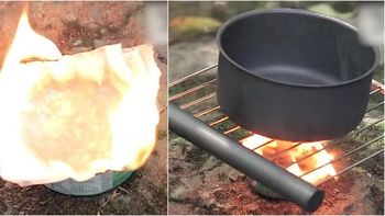 Combustible con una lata de atún Combustible con una lata de atún