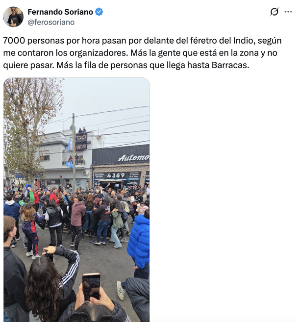 Histórico último adiós a Indio Solari. Histórico último adiós a Indio Solari.