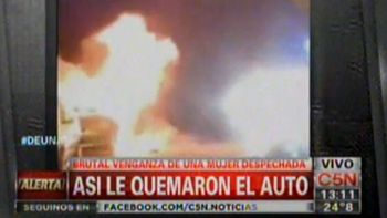san valentin tragico: asi fue como la ex novia despechada le quemo el auto san valentin tragico: asi fue como la ex novia despechada le quemo el auto