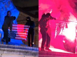 repudio mundial: asi quemaron una bandera de estados unidos en francia tras la invasion a venezuela repudio mundial: asi quemaron una bandera de estados unidos en francia tras la invasion a venezuela