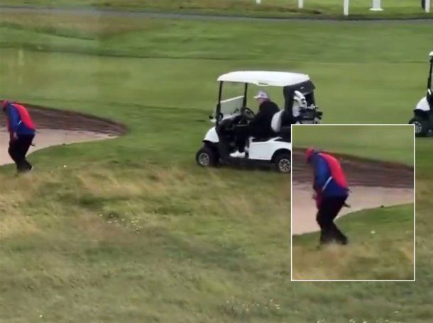 Aseguran que Donald Trump hizo trampa en un partido de golf