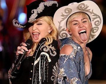 Como vaqueras: Madonna y Miley Cyrus