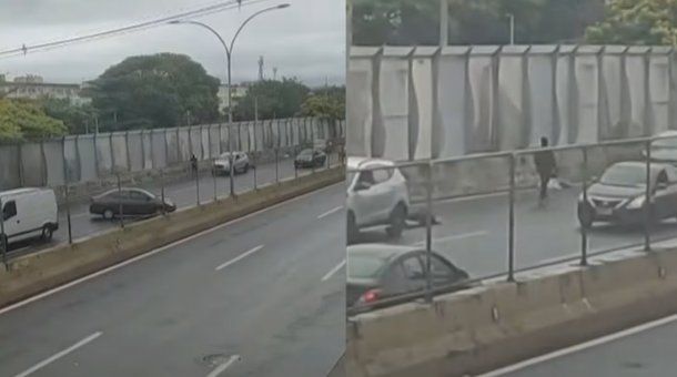 Feroz tiroteo entre bandas narco en una autopista de Río de Janeiro dejó un muerto y un herido