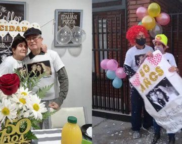 Un matrimonio de Neuquén celebraron sus Bodas de Oro bailando un vals en plena calle