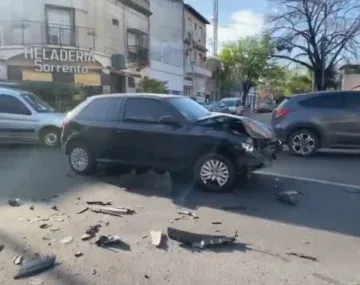 Choque múltiple en Villa del Parque: cinco heridos