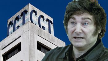 La CGT y Javier Milei. La CGT y Javier Milei.