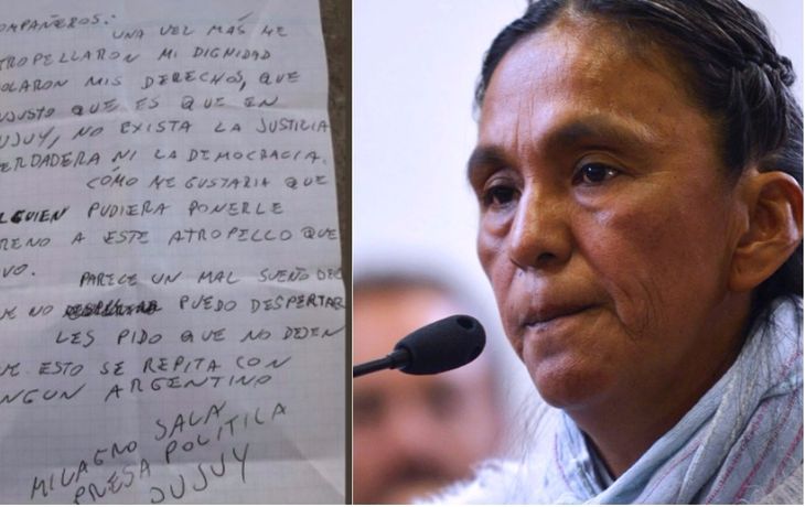 Carta de Milagro Sala desde la cárcel