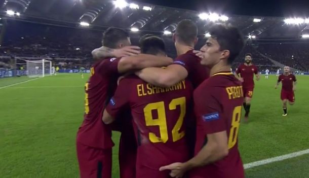 El festejo sexual de Diego Perotti con Stephan El Shaarawy en la Roma