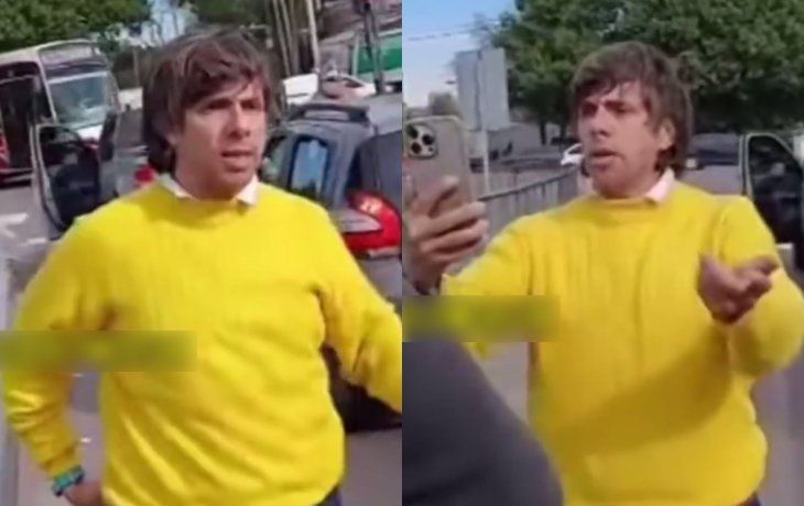La furia de Robertito en plena vía pública porque le gritaron rosca floja