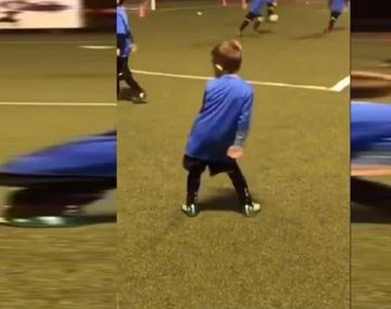 VIDEO: El hijo del Papu Gómez hizo un gol y lo festejó con el Papu Dance