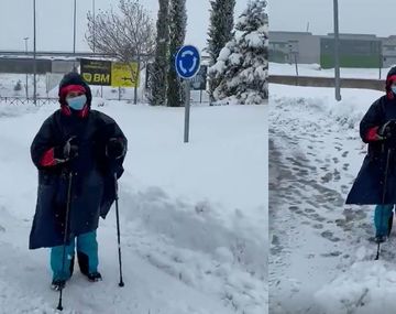 Madrid bajo nieve: la odisea de una enfermera para llegar a su trabajo