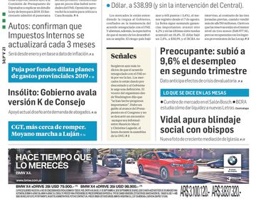 Tapas de diarios del viernes 21 de septiembre de 2018