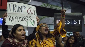 Refugiados contra la medida tomada por Trump Refugiados contra la medida tomada por Trump