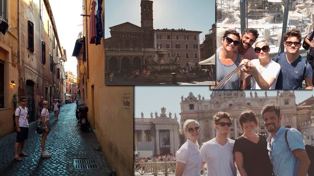 Las vacaciones de Araceli González con sus hijos y Fabián Mazzei en Europa