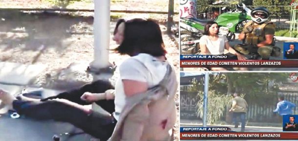 Violento asalto a una argentina en Santiago fue filmado por la TV chilena