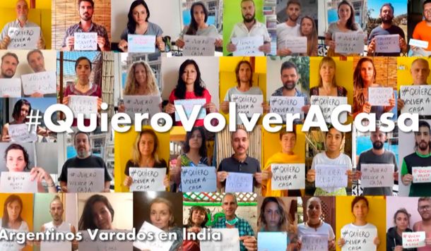 El video de los argentinos varados en India