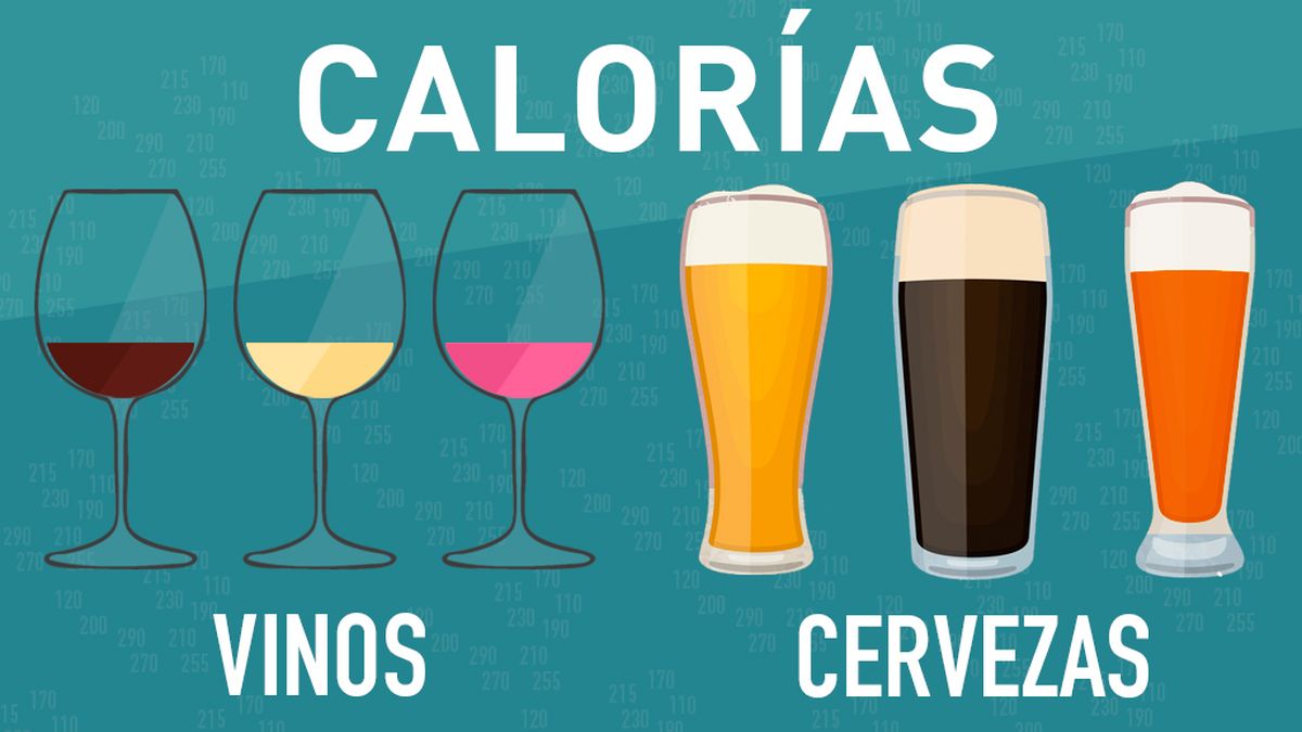 tenaz carpintero Doncella Cuántas calorías tienen el vino y la cerveza?