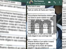 Estos son los chats que le envió Suárez Estos son los chats que le envió Suárez