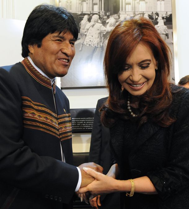 Cristina Fernández y Evo Morales