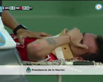 Mancuello chocó con un defensor y salió con conmoción cerebral