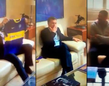 Macri recibió a Riquelme y publicó fotos en Snapchat