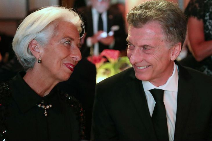 Mauricio Macri con Christine Lagarde