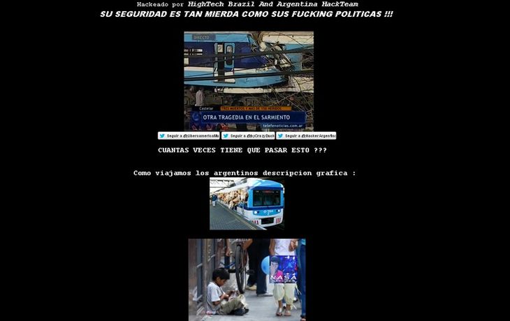 Hackearon el sitio web del ministro Randazzo