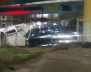 El auto cayó desde General Paz a Avenida Libertador