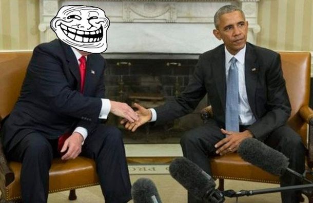 Los memes inundaron las redes tras la reunión entre Trump y Obama