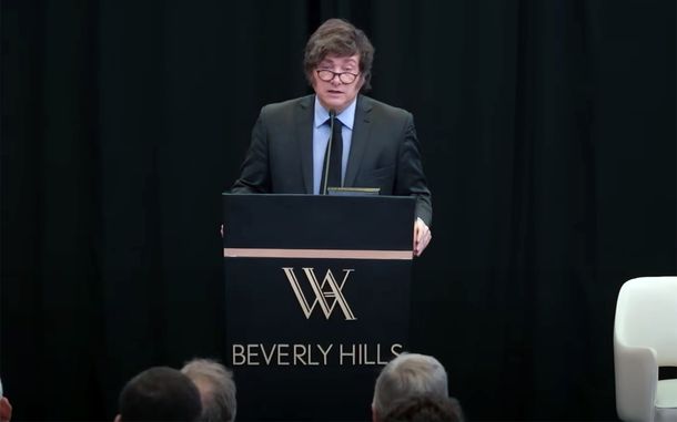 Javier Milei en Los Ángeles.