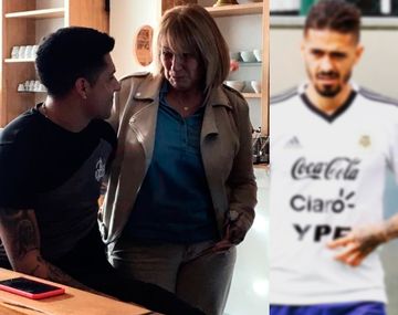 El encuentro más emotivo: Enzo Pérez se cruzó a la mamá de Lanzini en Ezeiza