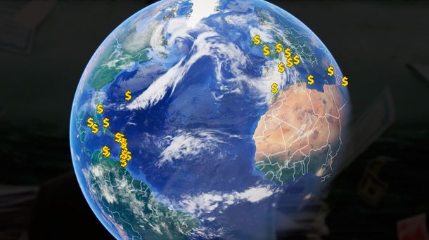 El mapa de los paraísos fiscales en el mundo
