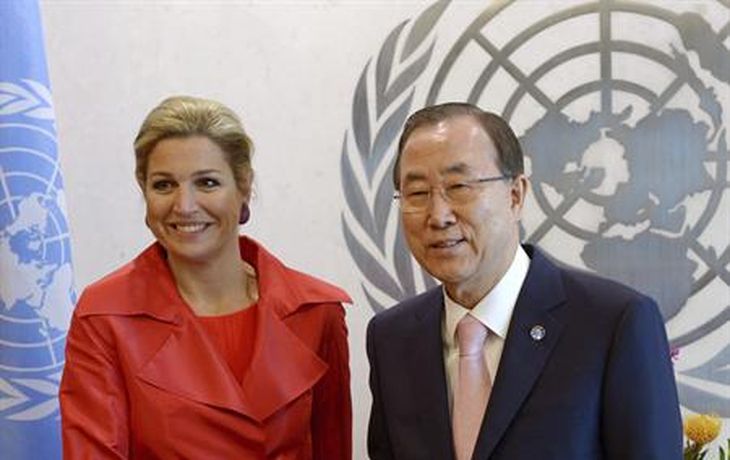 La reina Máxima se reunió con el secretario general de la ONU