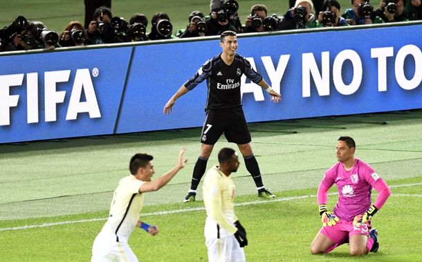 Ronaldo celebra un gol que primero anularían y después volverían a convalidar