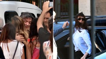 Máximo y Florencia Kirchner llegando a Comodoro Py Máximo y Florencia Kirchner llegando a Comodoro Py