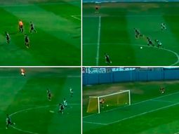 Matías Jaime vio que el arquero rival estaba adelantado y marcó desde lejos un golazo para All Boys.