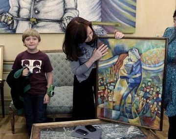 ¿Cuál es el cuadro que le regaló una nieta de Manuel Belgrano a Cristina Kirchner?