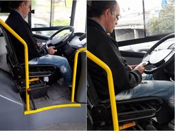 Escrachan a un chofer revisando su celular mientras manejaba