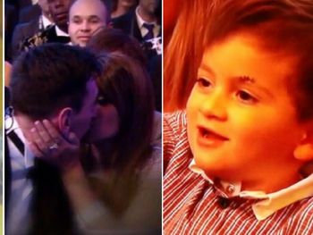 El romántico beso de Antonella Roccuzo y el tierno saludo de Thiago