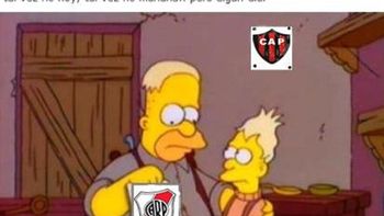 Uno de los memes que apareció en las redes tras la derrota de River. Uno de los memes que apareció en las redes tras la derrota de River.