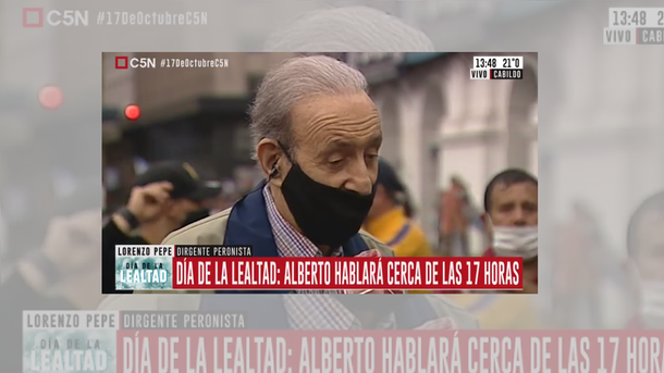Lorenzo Pepe, el amigo de Perón que a los 89 años sigue militando