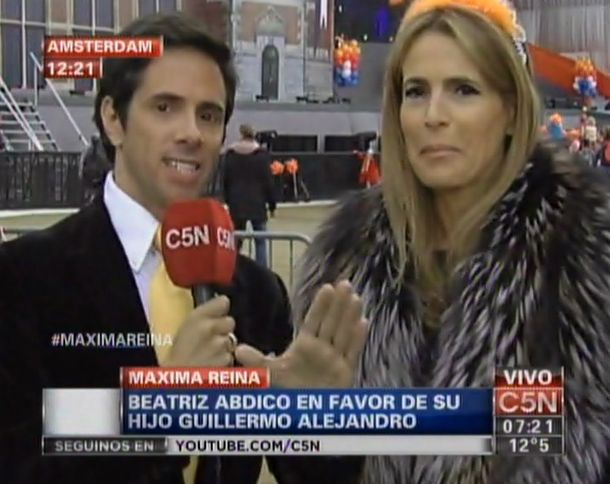 Rosella della Giovampaola, fascinada con Máxima en Amsterdam