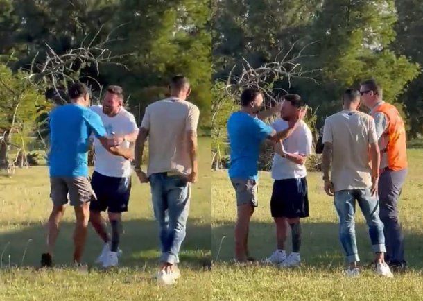 Kily González recibió a Lionel Messi y Ángel Di María en Rosario