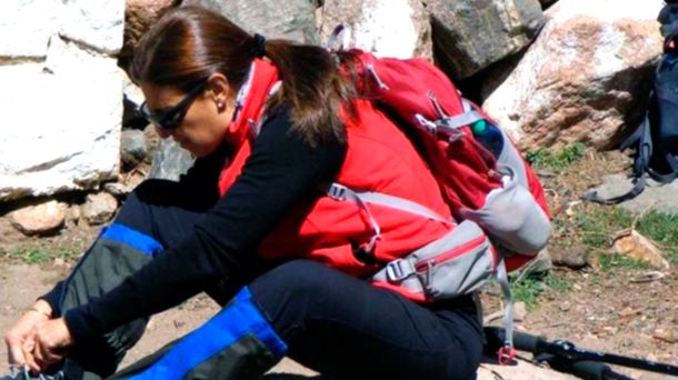 La jueza Sofía Carolina Rivera en uno de sus viajes.