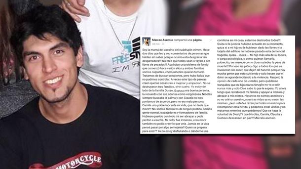 La mamá del asesino de Santa Fe: Merece la pena de muerte